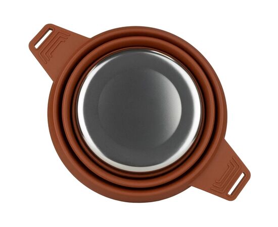 Котел туристический Tribe Collapsible Pot 2,5 л силіконовий brown (T-FF-0025-brown), изображение 5