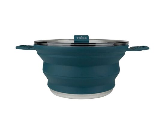 Котел туристический Tribe Collapsible Pot 2,5 л силіконовий ocean (T-FF-0025-ocean), изображение 2