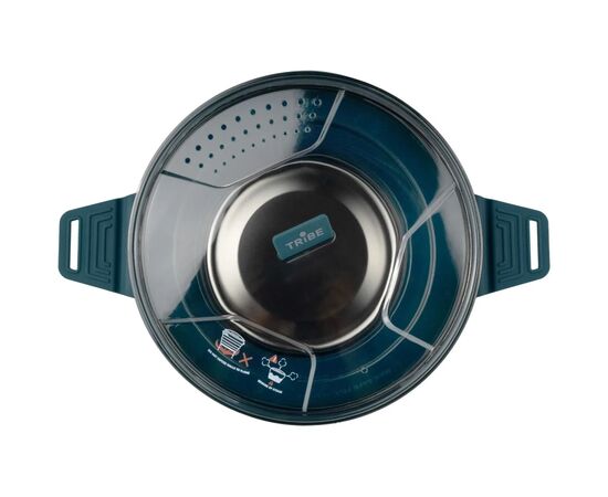 Котел туристический Tribe Collapsible Pot 2,5 л силіконовий ocean (T-FF-0025-ocean), изображение 4