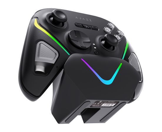 Геймпад Ajazz GP100S 2.4G/BT/USB Switch/PC/iOS/Android RGB Black (GP100S-B), изображение 3