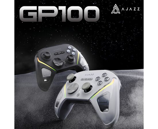 Геймпад Ajazz GP100S 2.4G/BT/USB Switch/PC/iOS/Android RGB White (GP100S-W), изображение 6