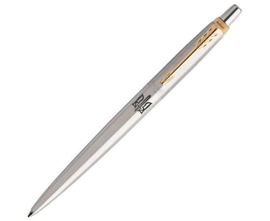 Ручка шариковая Parker JOTTER 17 UKRAINE SS GT BP Трезубец ОУН (16032_T030b), изображение 3