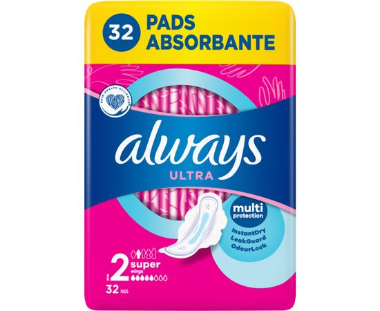 Гігієнічні прокладки Always Ultra Super (Розмір 2) 32 шт. (4015400095132), зображення 2