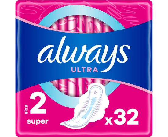 Гігієнічні прокладки Always Ultra Super (Розмір 2) 32 шт. (4015400095132)