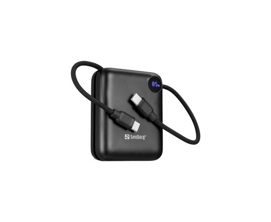 Батарея универсальная Sandberg 10000mAh PD/3.1/20W, QC/3.0, USB-C In/Out, with 2 cables USB-C (421-26), изображение 2