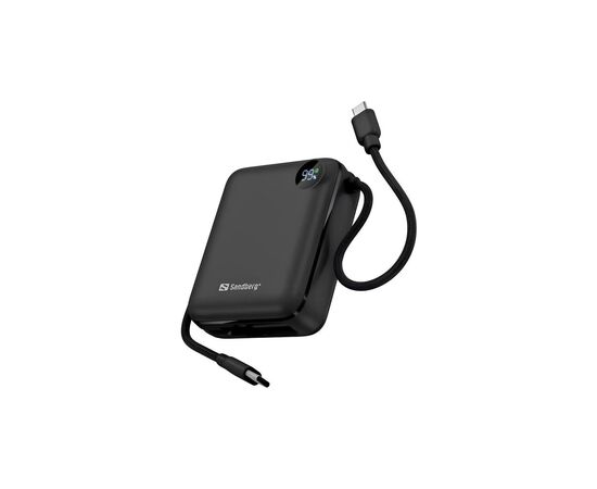 Батарея универсальная Sandberg 10000mAh PD/3.1/20W, QC/3.0, USB-C In/Out, with 2 cables USB-C (421-26), изображение 3