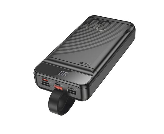 Батарея универсальная HOCO 30000mAh Element PD/20W, QC/22.5W, LED Lamp, Black (J123B / 714735), изображение 3