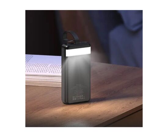 Батарея универсальная HOCO 30000mAh Element PD/20W, QC/22.5W, LED Lamp, Black (J123B / 714735), изображение 7