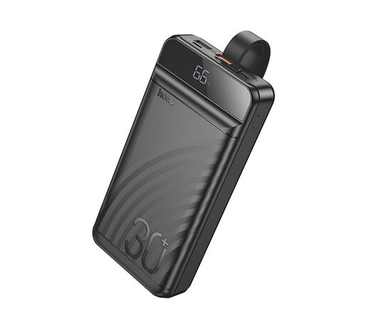 Батарея универсальная HOCO 30000mAh Element PD/20W, QC/22.5W, LED Lamp, Black (J123B / 714735)