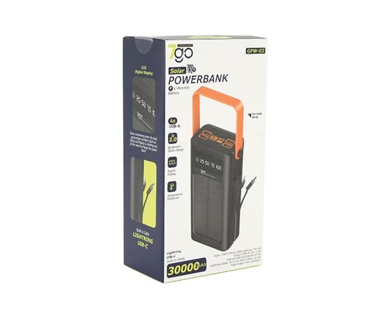 Батарея универсальная 7GO 30000mAh QC/3.0 Solar Black (GPW-03 / 44991), изображение 6