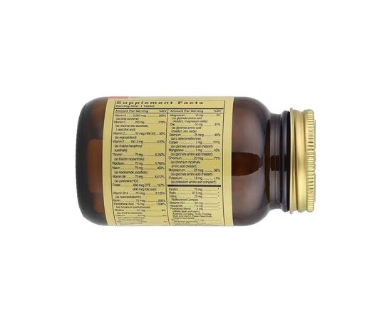 Витаминно-минеральный комплекс Solgar Мультивитаминная Формула, Formula VM-75, 60 таблеток (SOL-01181), изображение 2