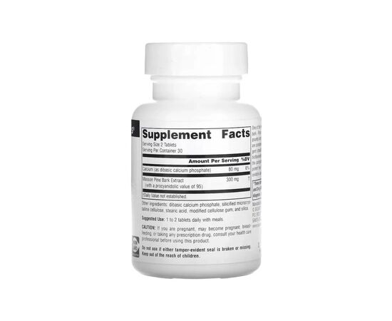 Витаминно-минеральный комплекс Source Naturals Экстракт сосновой коры, 150 мг, Pine Bark Extract, 60 таблеток (SNS-02083), изображение 2