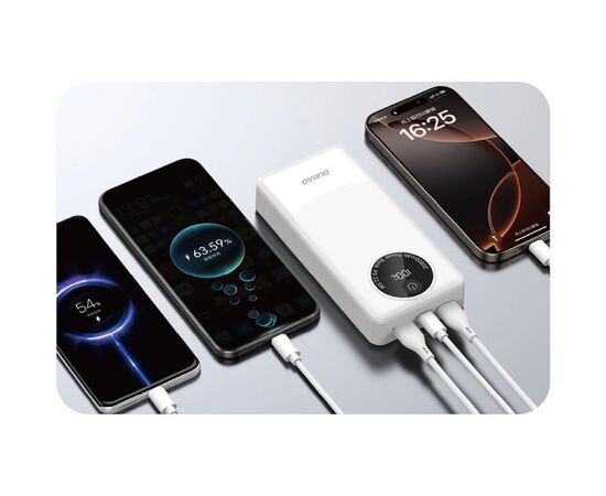 Батарея универсальная Dudao K12Pro 20000mAh PD/22.5W, USB-A, USB-C, Black (6976625333905), изображение 4