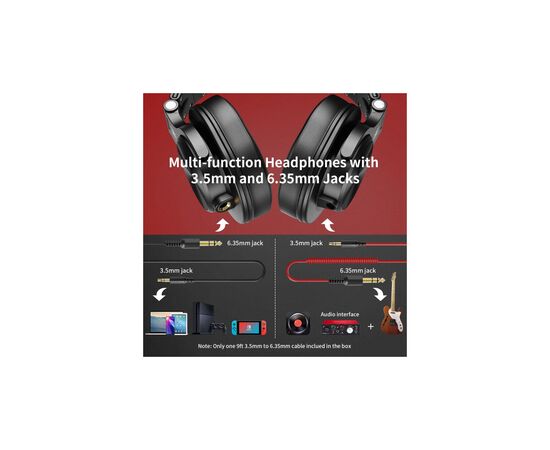 Наушники OneOdio A71 3,5мм/6,35мм Black/Red (A71 Red), изображение 4