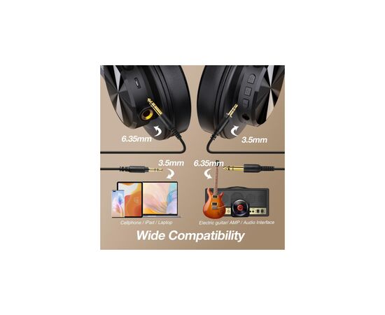 Наушники OneOdio Fusion A70 Bluetooth+3,5мм/6,35мм Black (A70 Black), изображение 6
