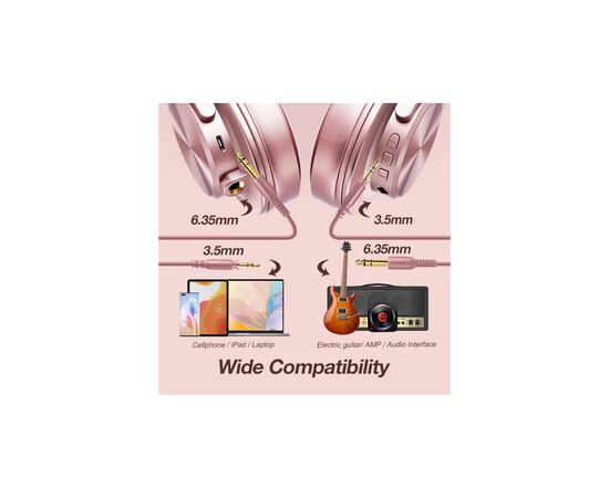 Наушники OneOdio Fusion A70 Bluetooth+3,5мм/6,35мм Rose/Gold (A70 Rose Gold), изображение 6