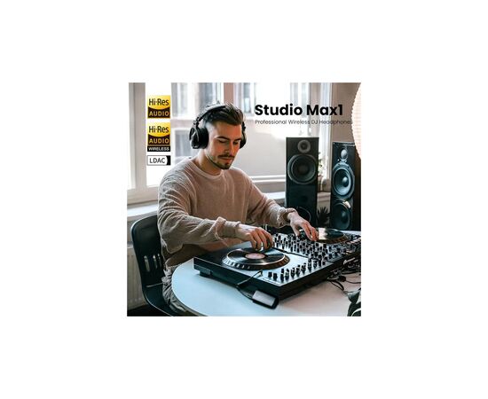 Наушники OneOdio Studio Max 1 Bluetooth Hi-Res Wireless/LDAC +3,5мм/6,35мм Audio (Studio Max 1 Black), изображение 5