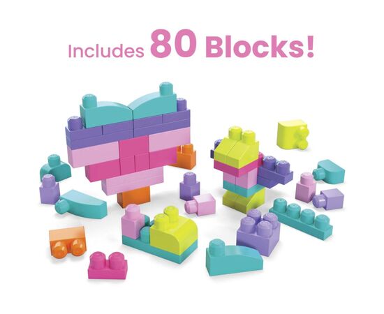 Конструктор Mega Bloks розовый в мешке 80 деталей (DCH62), изображение 3