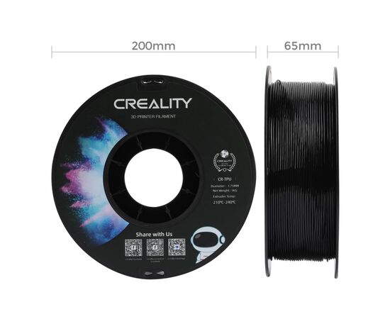 Пластик для 3D-принтера Creality TPU 1кг, 1.75мм, black (3301040040), зображення 6