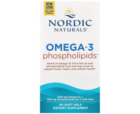 Витаминно-минеральный комплекс Nordic Naturals Омега-3 с фосфолипидами, Omega-3 ™ Phospholipids, 60 гелевых капсу (NOR-01621)
