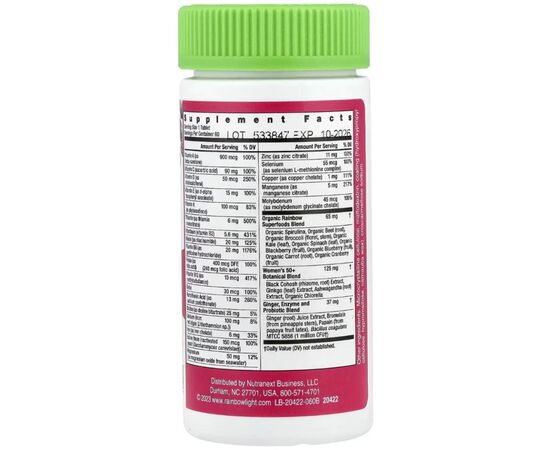 Витаминно-минеральный комплекс Rainbow Light Мультивитамины для женщин 50+, Women''s One 50+, High Potency, 60 табле (RLT-20422), изображение 4