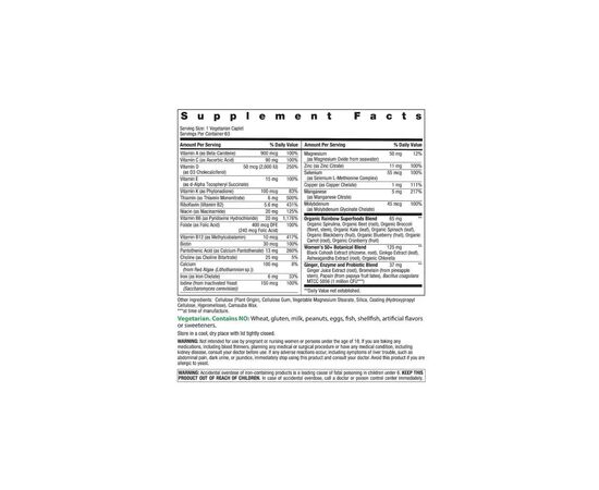 Витаминно-минеральный комплекс Rainbow Light Мультивитамины для женщин 50+, Women''s One 50+, High Potency, 60 табле (RLT-20422), изображение 8