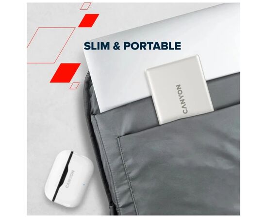 Батарея универсальная Canyon 10000mAh OnPower 511 PD20W Magnetic wireless MagSafe Grey (CNS-CPB511G), изображение 10