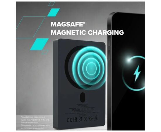 Батарея универсальная Canyon 10000mAh OnPower 511 PD20W Magnetic wireless MagSafe Grey (CNS-CPB511G), изображение 11