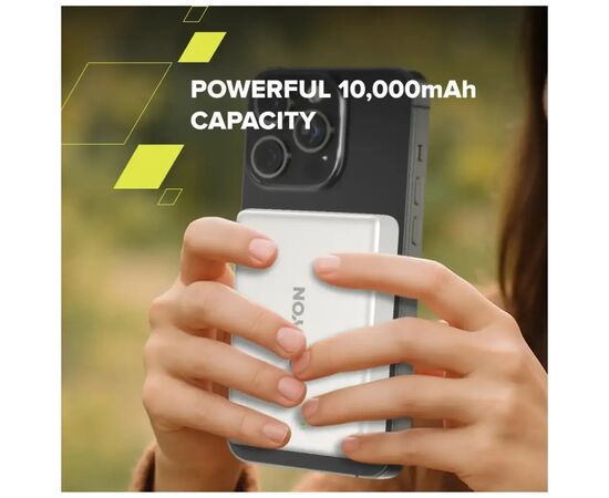 Батарея универсальная Canyon 10000mAh OnPower 511 PD20W Magnetic wireless MagSafe Grey (CNS-CPB511G), изображение 9