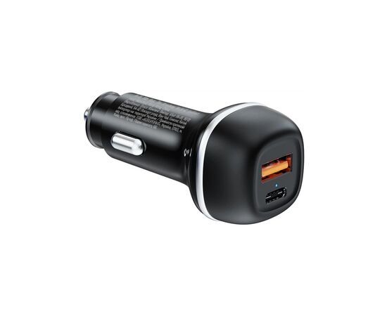 Зарядное устройство ColorWay USB-C PD45W + USB QC3.0 car adapter (CW-CHA067PD-BK), изображение 2