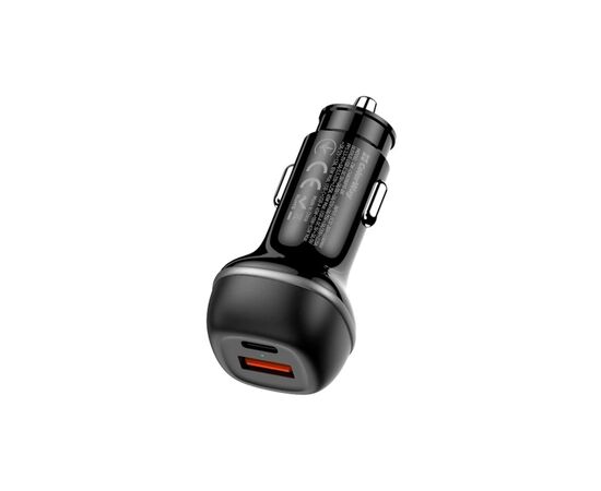 Зарядное устройство ColorWay USB-C PD65W + USB QC3.0 car adapter (CW-CHA068PD-BK), изображение 4