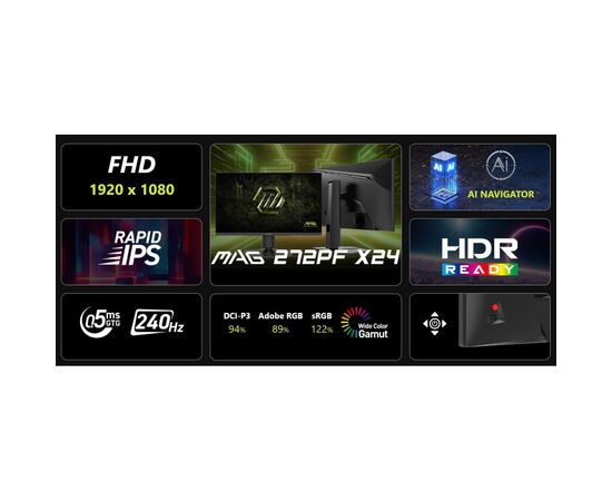 Монітор MSI MAG 272PF-X24, зображення 8