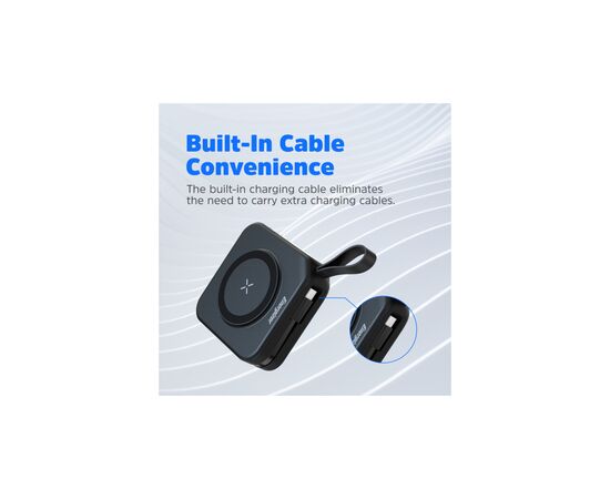 Батарея универсальная Energizer Magnetic Wireless 10000mAh 20W PD, AC зарядка, QI/15W, built-in USB-C (QM10001AC), изображение 12