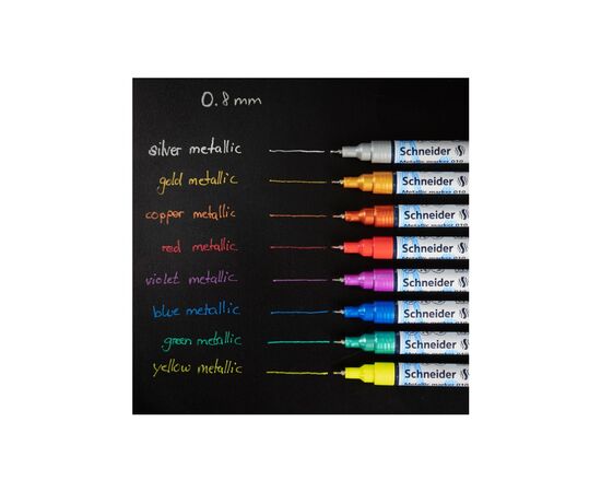 Набор маркеров Schneider металлик Paint-It 0,8 мм 4 шт (ML01011502), изображение 6