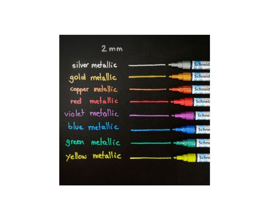 Набор маркеров Schneider металлик Paint-It 2,0 мм 4 шт (ML01111501), изображение 6