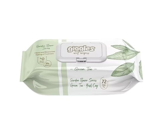 Детские влажные салфетки Dolphin Green Tea з клапоном 72 шт (8680131207459)