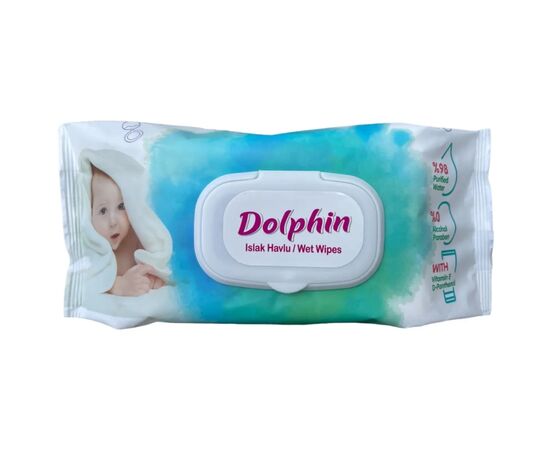 Детские влажные салфетки Dolphin з клапоном 72 шт (8680131204922)