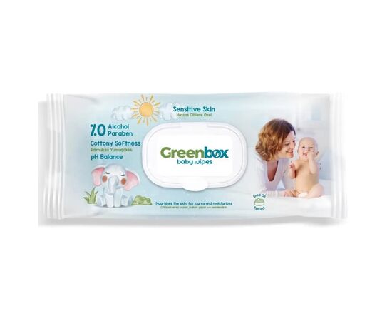 Детские влажные салфетки Greenbox з клапоном 120 шт (8680131208296)