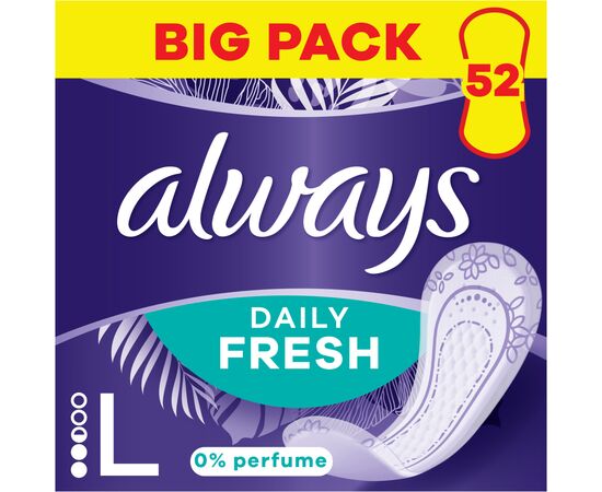 Ежедневные прокладки Always Daily Fresh Long Без запаха 52 шт. (8700216461962)