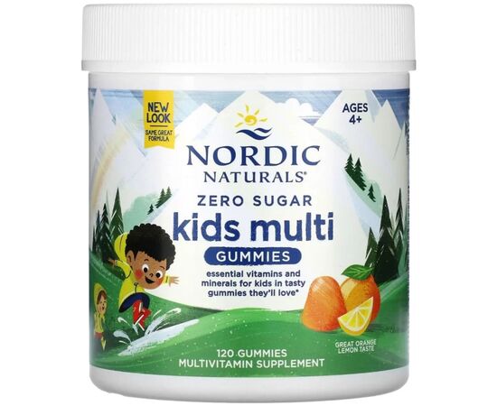 Вітамінно-мінеральний комплекс Nordic Naturals Мультивітаміни для дітей без цукру, смак апельсин та л (NOR-30127)