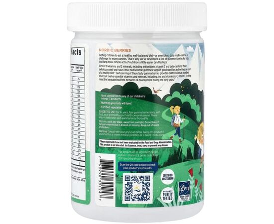 Вітамінно-мінеральний комплекс Nordic Naturals Мультивітаміни для дітей, смак апельсин та лимон, Nordic Berr (NOR-30124), зображення 3