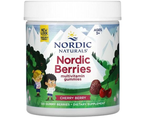 Вітамінно-мінеральний комплекс Nordic Naturals Мультивітаміни для дітей, смак вишні, Nordic Berries, Multivitamin Gu (NOR-30126)