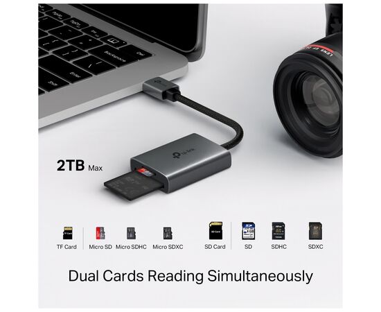 Зчитувач флеш-карт TP-Link USB 2.0 to SD/TF (UA430), зображення 8