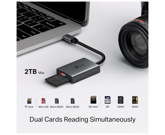 Зчитувач флеш-карт TP-Link USB-C to SD/TF (UA440C), зображення 9