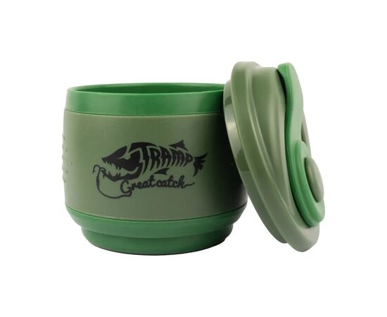 Чашка туристична Tramp силіконова з кришкою 350мл Оливкова (UTRC-082-olive), зображення 2