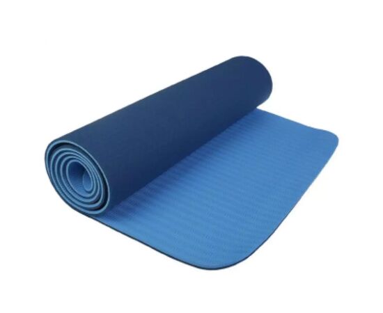 Килимок для фітнесу Ecofit MD9012 двошаровий TPE 183 х 61 х 0,6 см Темно-синій/синій (К00026949)