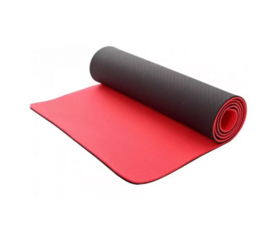 Килимок для фітнесу Ecofit MD9012 двошаровий TPE 183 х 61 х 0,6 см Червоний/чорний (К00026951)