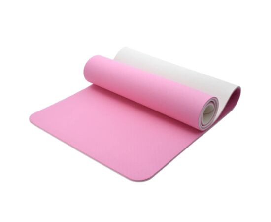 Килимок для фітнесу Ecofit MD9012 двошаровий TPE 183 х 61 х 0,8 см Рожевий/світло-рожевий (К00026948)