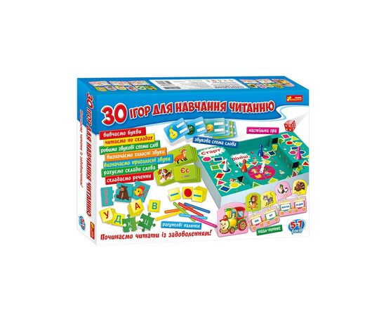 Настольная игра Ранок Большой набор. 30 игр для обучения чтению (4823076143282)