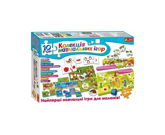 Настольная игра Ранок 10 ИГР. Коллекция обучающих игр (4823076278922)